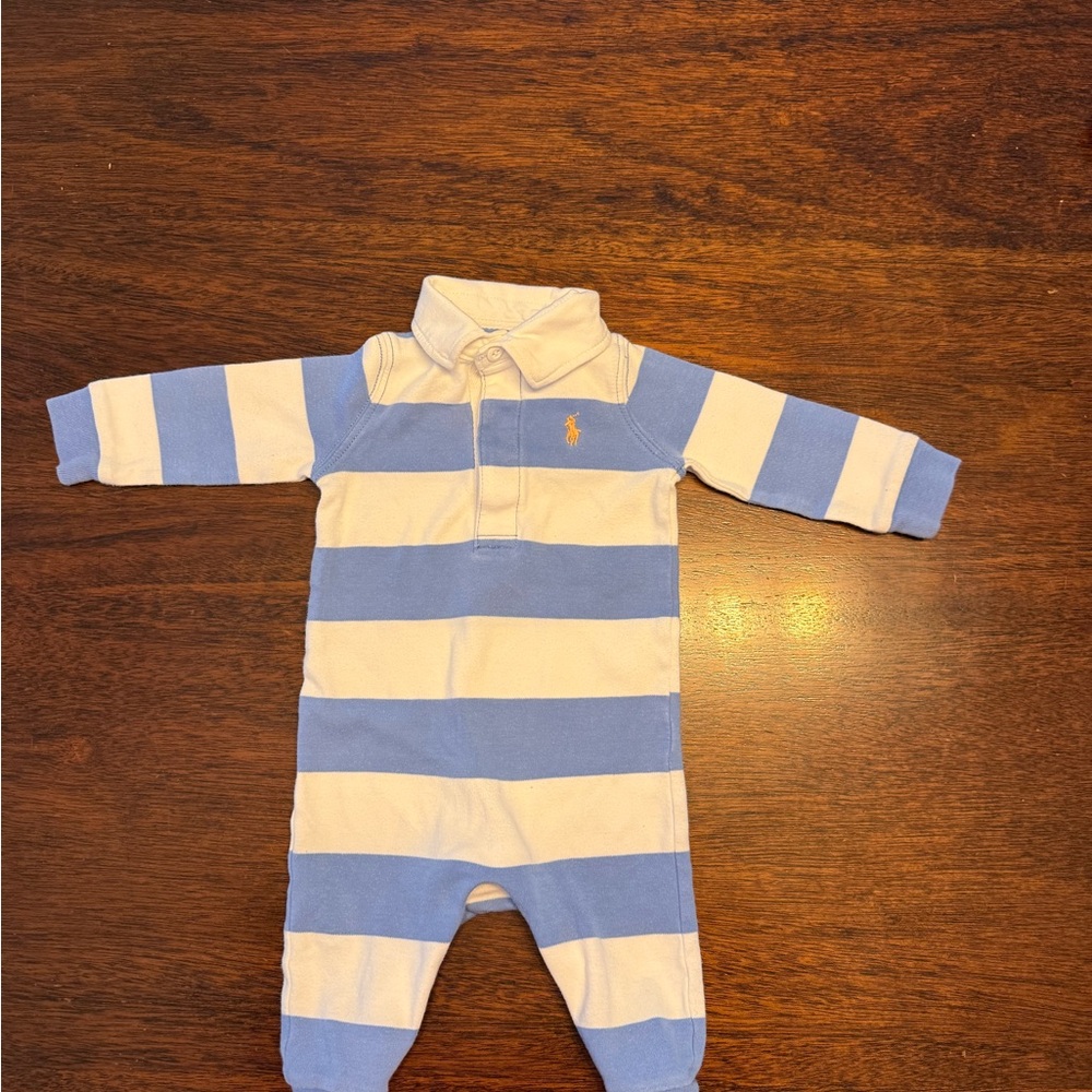 Ralph Lauren Kids One Piece in Blue and White Stripes